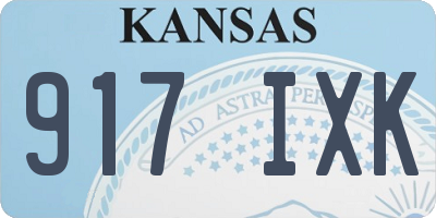 KS license plate 917IXK