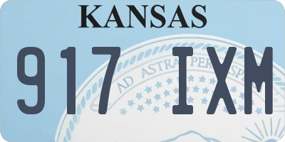KS license plate 917IXM