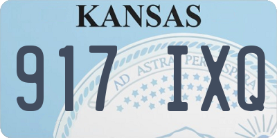 KS license plate 917IXQ