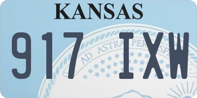 KS license plate 917IXW