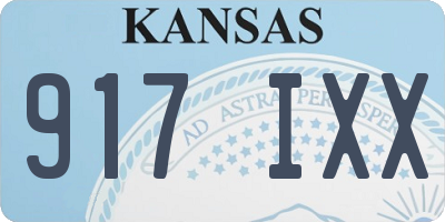 KS license plate 917IXX
