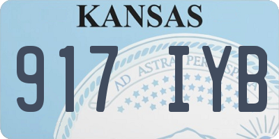 KS license plate 917IYB
