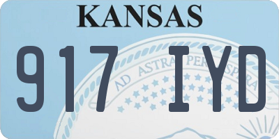 KS license plate 917IYD