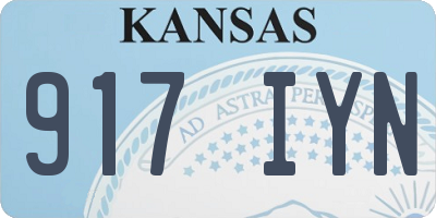 KS license plate 917IYN