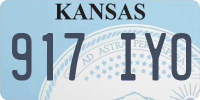 KS license plate 917IYO