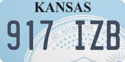 KS license plate 917IZB