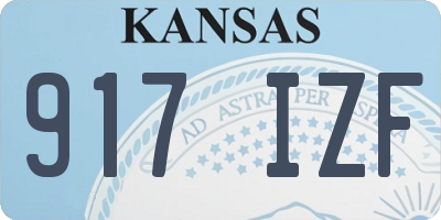 KS license plate 917IZF
