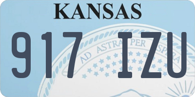 KS license plate 917IZU