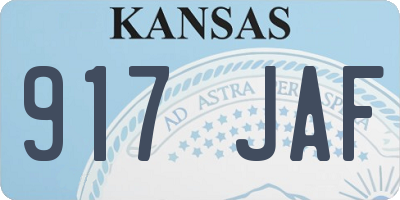 KS license plate 917JAF
