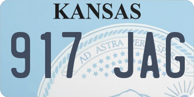 KS license plate 917JAG