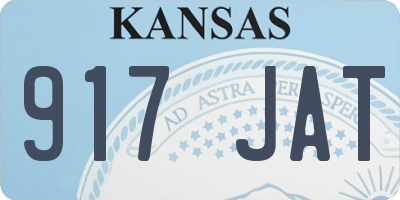 KS license plate 917JAT