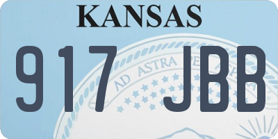 KS license plate 917JBB