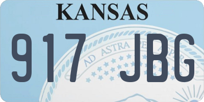 KS license plate 917JBG