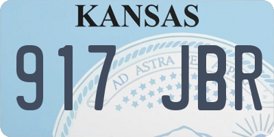 KS license plate 917JBR