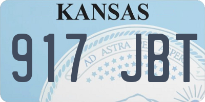 KS license plate 917JBT