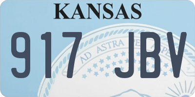 KS license plate 917JBV