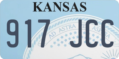 KS license plate 917JCC