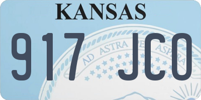 KS license plate 917JCO