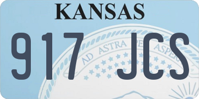 KS license plate 917JCS