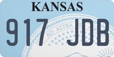 KS license plate 917JDB