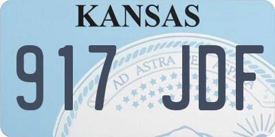 KS license plate 917JDF