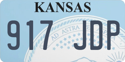 KS license plate 917JDP