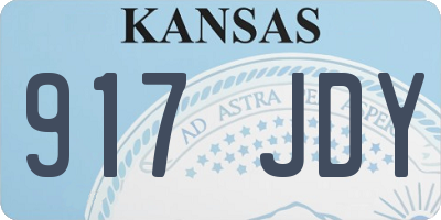 KS license plate 917JDY