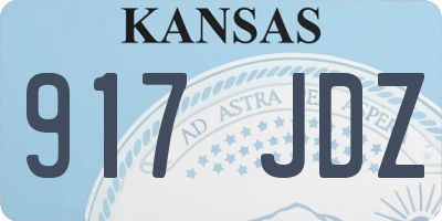 KS license plate 917JDZ