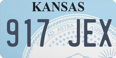 KS license plate 917JEX