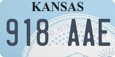 KS license plate 918AAE