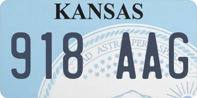 KS license plate 918AAG