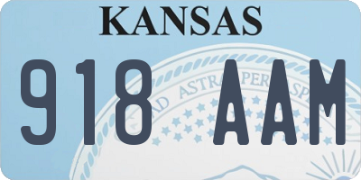 KS license plate 918AAM