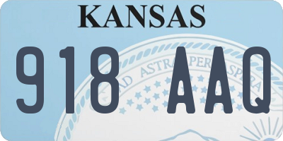 KS license plate 918AAQ