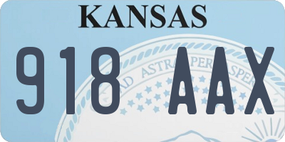 KS license plate 918AAX