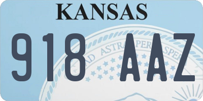 KS license plate 918AAZ