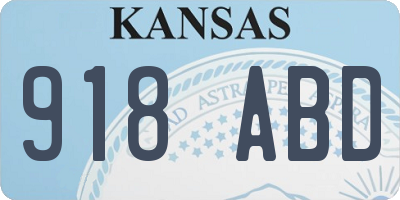 KS license plate 918ABD