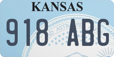 KS license plate 918ABG