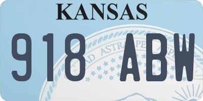KS license plate 918ABW