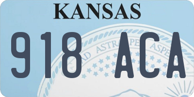 KS license plate 918ACA