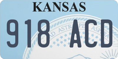 KS license plate 918ACD