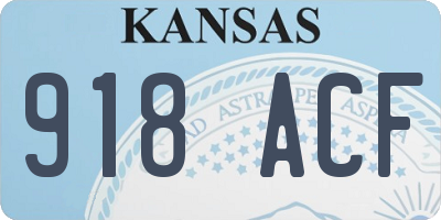 KS license plate 918ACF
