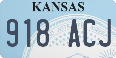 KS license plate 918ACJ
