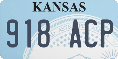 KS license plate 918ACP