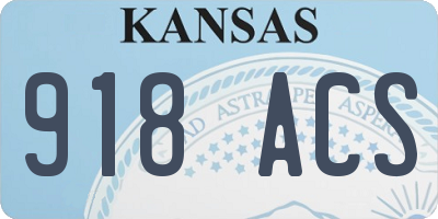 KS license plate 918ACS