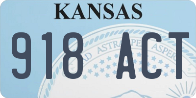 KS license plate 918ACT
