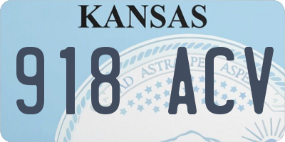KS license plate 918ACV
