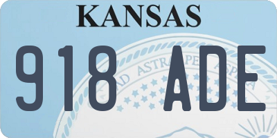 KS license plate 918ADE