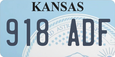 KS license plate 918ADF