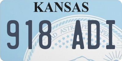 KS license plate 918ADI
