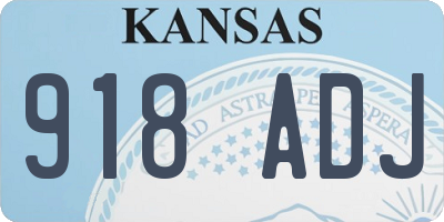 KS license plate 918ADJ